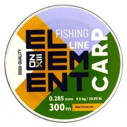 Волосінь рибальська, ZEOX Element Carp Multicolor, 300м, перетин 0,285мм